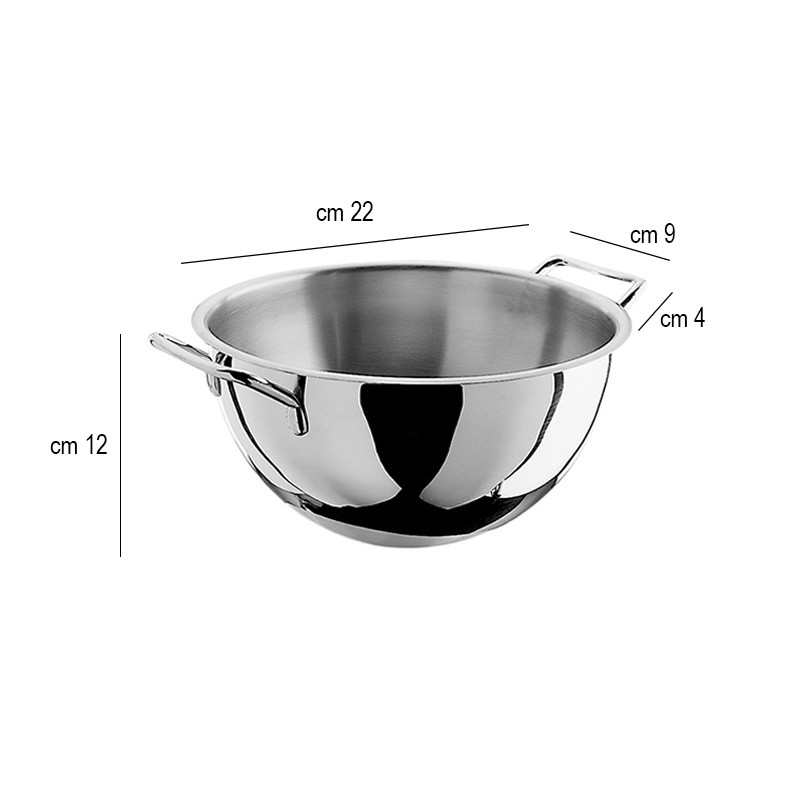 Bastardella in acciaio per pasticceria cm 22 Pintinox  in Cucina