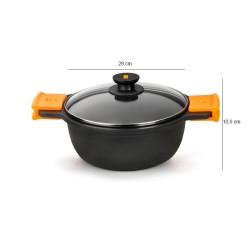 Casseruola antiaderente alta con coperchio cm. 28 Efficient Pintinox  in Casseruole