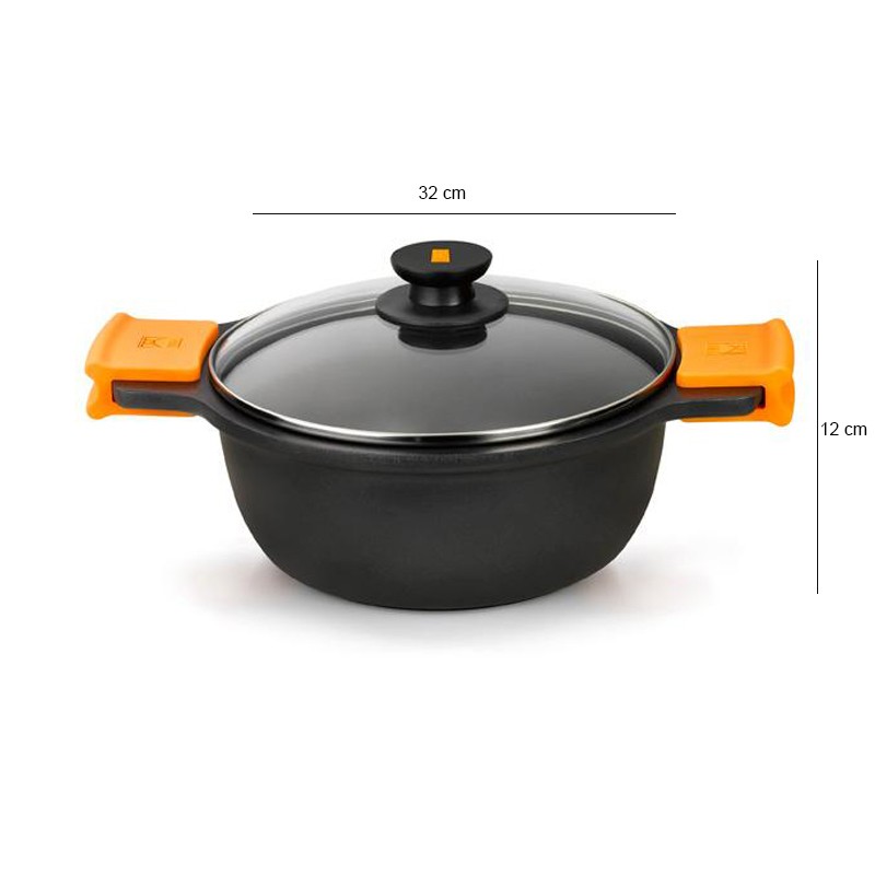 Casseruola antiaderente alta con coperchio cm. 32 Efficient Pintinox  in Casseruole