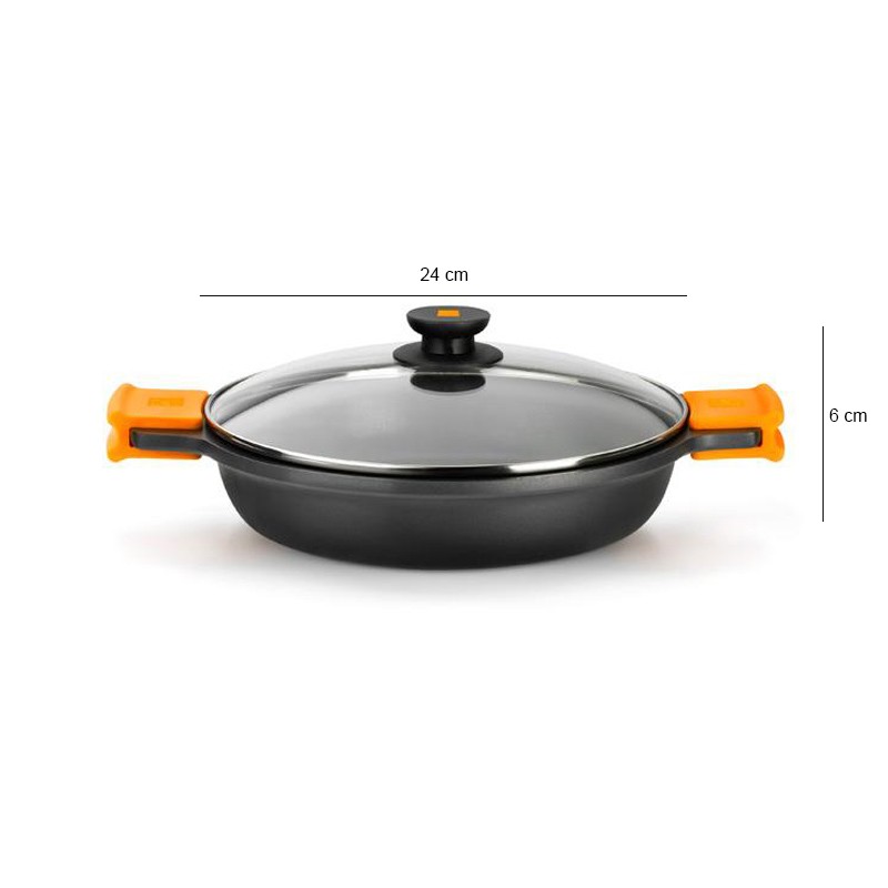 Casseruola antiaderente bassa con coperchio cm. 20 Efficient Pintinox  in Casseruole