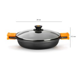 Casseruola antiaderente bassa con coperchio cm. 28 Efficient Pintinox  in Casseruole