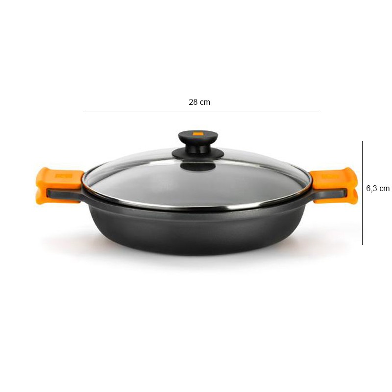 Casseruola antiaderente bassa con coperchio cm. 28 Efficient Pintinox  in Casseruole