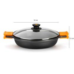 Casseruola antiaderente bassa con coperchio cm. 32 Efficient Pintinox  in Casseruole
