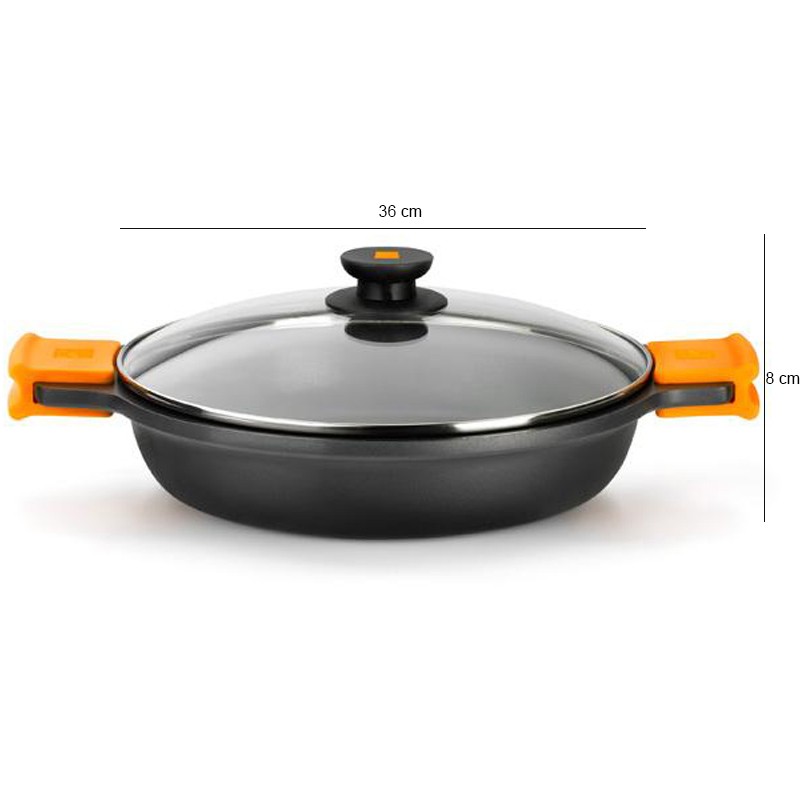 Casseruola antiaderente bassa con coperchio cm. 36 Efficient Pintinox  in Casseruole