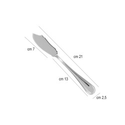 Coltello pesce acciaio inox linea inglese Salvinelli posate  in Linee