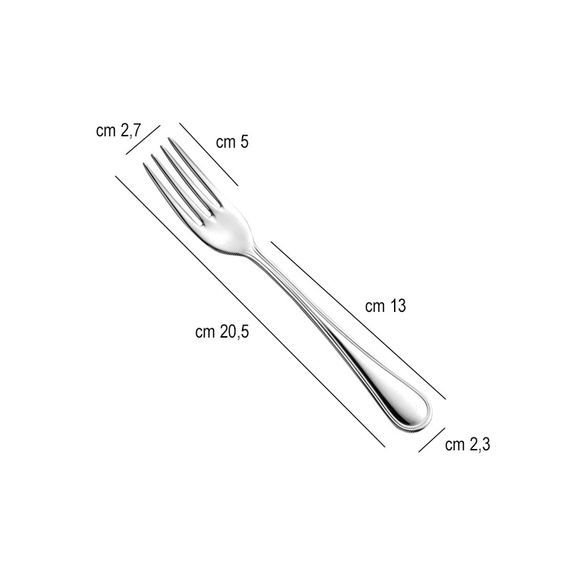 Forchetta tavola acciaio inox linea inglese Rausa srl  in Forchetta tavola
