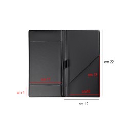 Porta conto nero liscio Dag Style  in Tavola