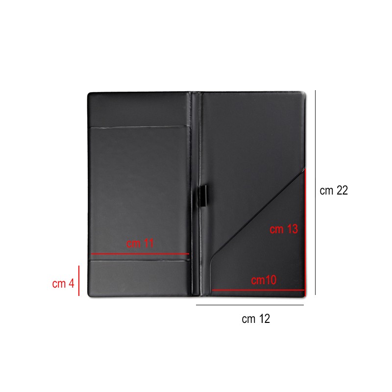 Porta conto nero liscio Dag Style  in Tavola