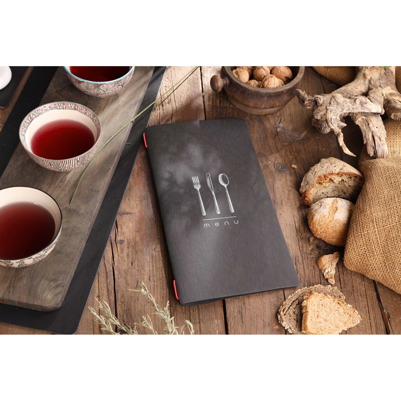 Porta menu in fibra di cellulosa nero A4 slim Dag Style  in Tavola