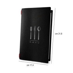 Porta menu in fibra di cellulosa nero A4 slim Dag Style  in Tavola