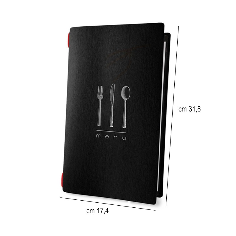 Porta menu in fibra di cellulosa nero A4 slim Dag Style  in Tavola