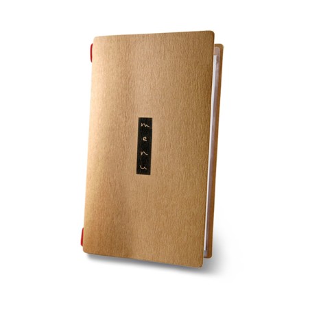 porta-menu-in-fibra-di-cellulosa-marrone-chiaro | Menù | Rausa srl