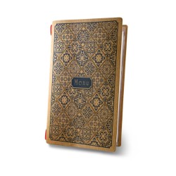 Porta menu in fibra di cellulosa maiolica marrone chiaro | Rausa srl