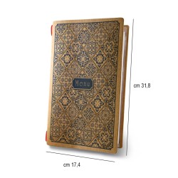 Porta menu in fibra di cellulosa maiolica marrone chiaro A4 slim Dag Style  in Tavola