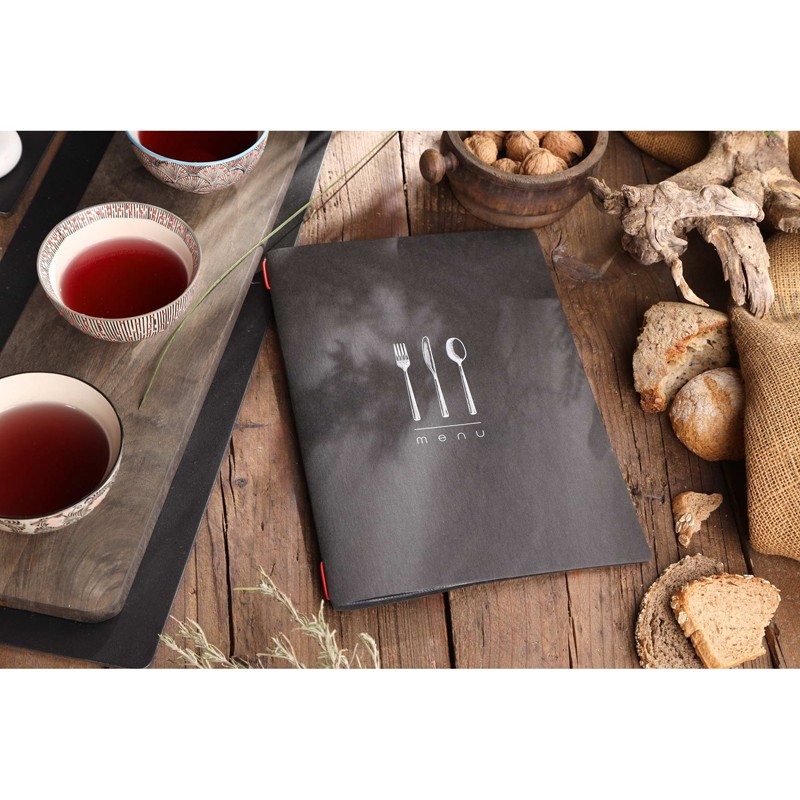 Porta menu in fibra di cellulosa nero A4 Dag Style  in Tavola