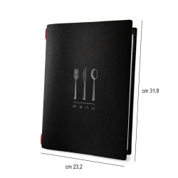 Porta menu in fibra di cellulosa nero A4 Dag Style  in Tavola