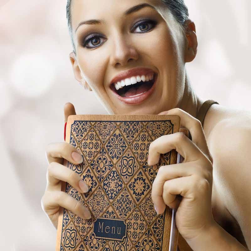 Porta menu in fibra di cellulosa maiolica A4 Dag Style  in Tavola