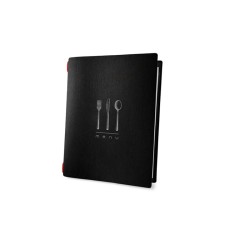 Porta menu in fibra di cellulosa nero golfo | Menù lavagne | Rausa