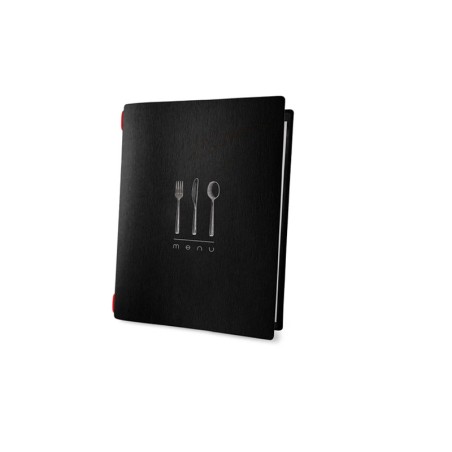 Porta menu in fibra di cellulosa nero golfo | Menù lavagne | Rausa