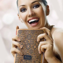 Porta menu in fibra di cellulosa maiolica golfo Dag Style  in Tavola