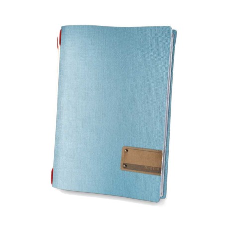 Porta menu juta celeste a4 | Menù e lavagne | Rausa srl