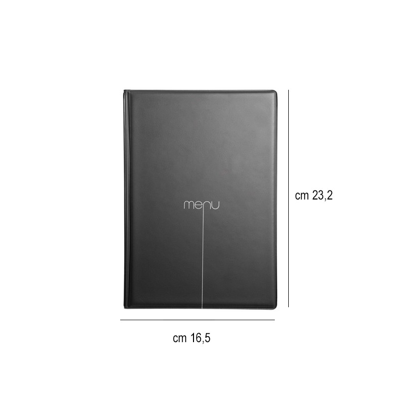 Porta menu ristorante A5 nero Dag Style  in Tavola