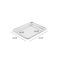 Vassoio in acciaio cm 32 x 26 Pintinox  in Bar