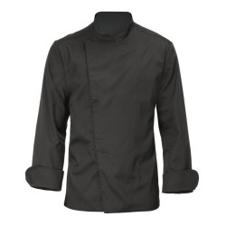 Giacca cuoco nera bottoni auto Giblors  in Giacca cuoco