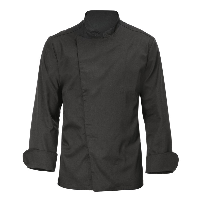 Giacca cuoco nera bottoni auto Giblors  in Giacca cuoco