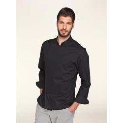 Giacca cuoco nera bottoni auto Giblors  in Giacca cuoco