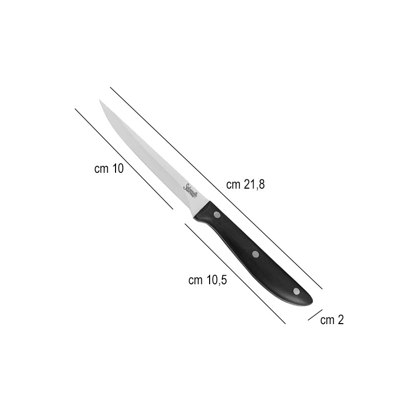 Coltello bistecca lama liscia Salvinelli posate  in Posate