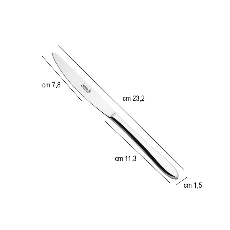 Coltello tavola acciaio inox galileo salvinelli Salvinelli posate  in Linee