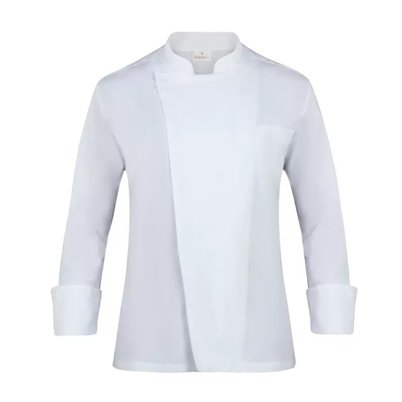 Giacca cuoco bianca bottoni auto Giblors  in Giacca cuoco