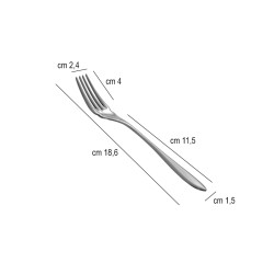 Forchetta pesce acciaio inox galileo salvinelli Salvinelli posate  in Linee