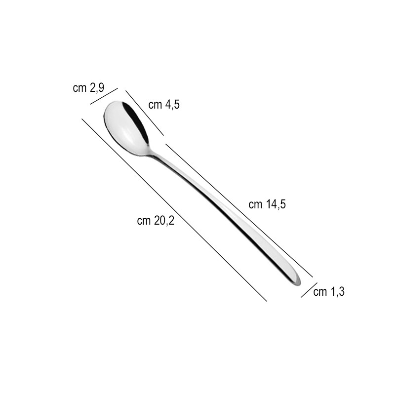 Cucchiaino bibita acciaio inox forever salvinelli Salvinelli posate  in Linee