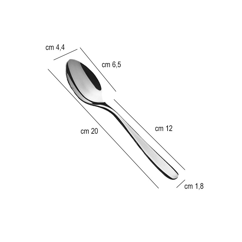 Cucchiaio tavola acciaio inox grand hotel salvinelli Salvinelli posate  in Linee