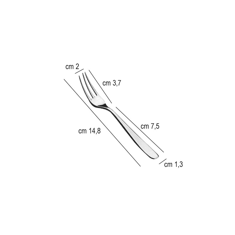 Forchettina dolce acciaio inox grand hotel salvinelli Salvinelli posate  in Linee