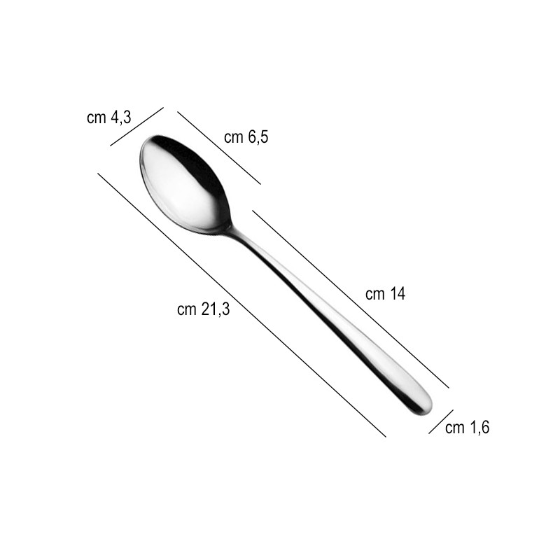 Cucchiaio tavola acciaio inox style salvinelli Salvinelli posate  in Linee