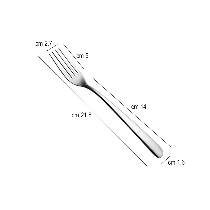 Forchetta tavola acciaio inox style salvinelli Salvinelli posate  in Linee