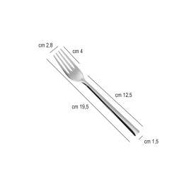 Forchetta tavola acciaio hotel comas Comas  in Linee