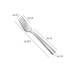 Forchetta tavola acciaio madrid comas Comas  in Linee