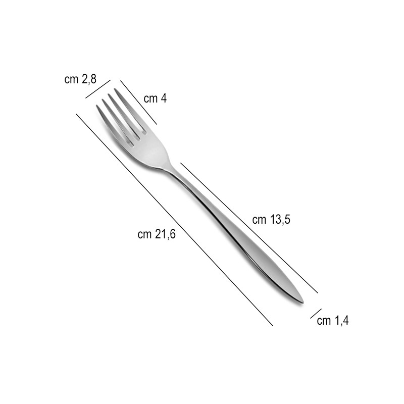 Forchetta tavola acciaio mia comas Comas  in Linee