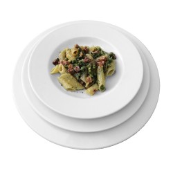 Piatto fondo bianco oxford in porcellana cm 23 Rausa srl  in Linee