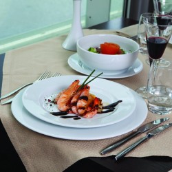 Piatto fondo bianco oxford in porcellana cm 23 Rausa srl  in Linee