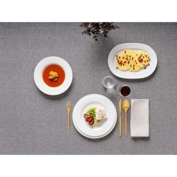 Piatto fondo bianco oxford in porcellana cm 23 Rausa srl  in Linee