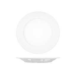Piatto dessert bianco oxford in porcellana cm 22 | Rausa srl