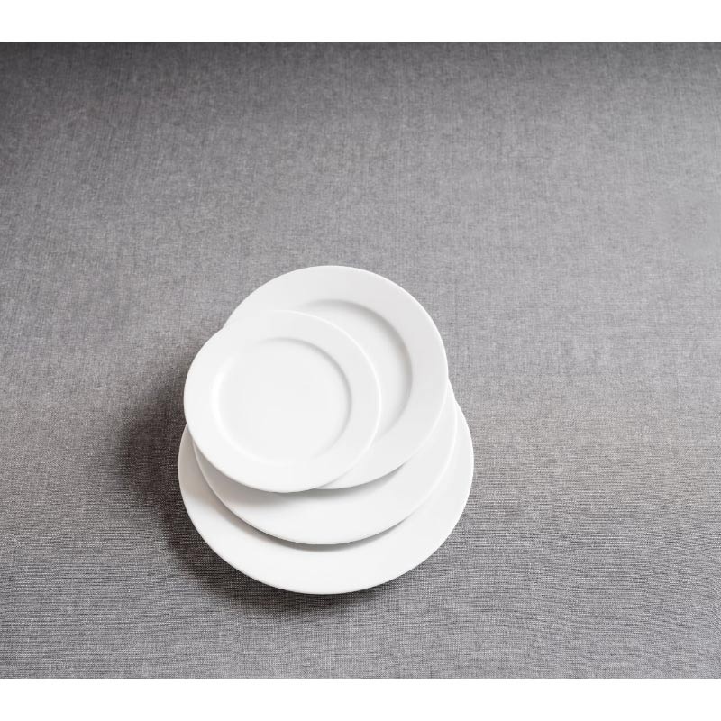 Piatto pane bianco oxford in porcellana cm 18 Rausa srl  in Linee