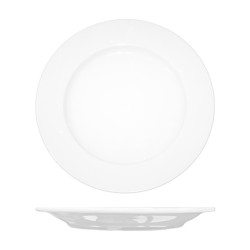 Piatto piano bianco oxford in porcellana cm 27 | Piatti da ristorante