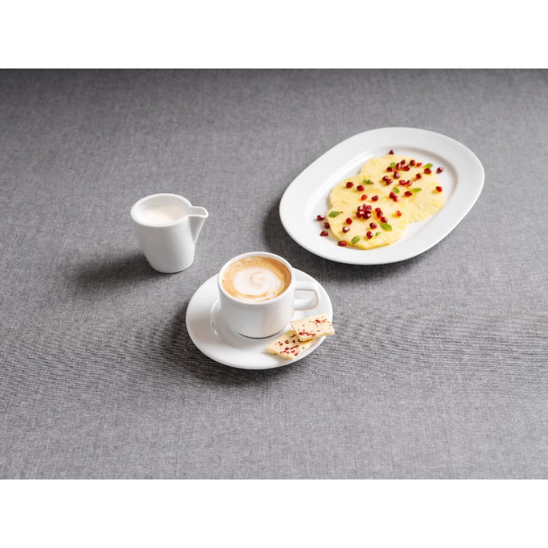 Piatto piano bianco oxford in porcellana cm 27 Rausa srl  in Linee