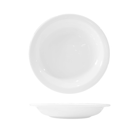 Piatto fondo bianco madrid in porcellana cm 22 | Rausa srl